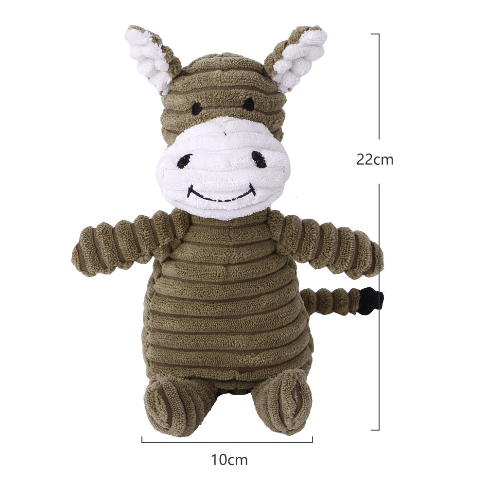 Giocattolo Morbido a Forma di Animale - Resistente e con Suono Squeaky