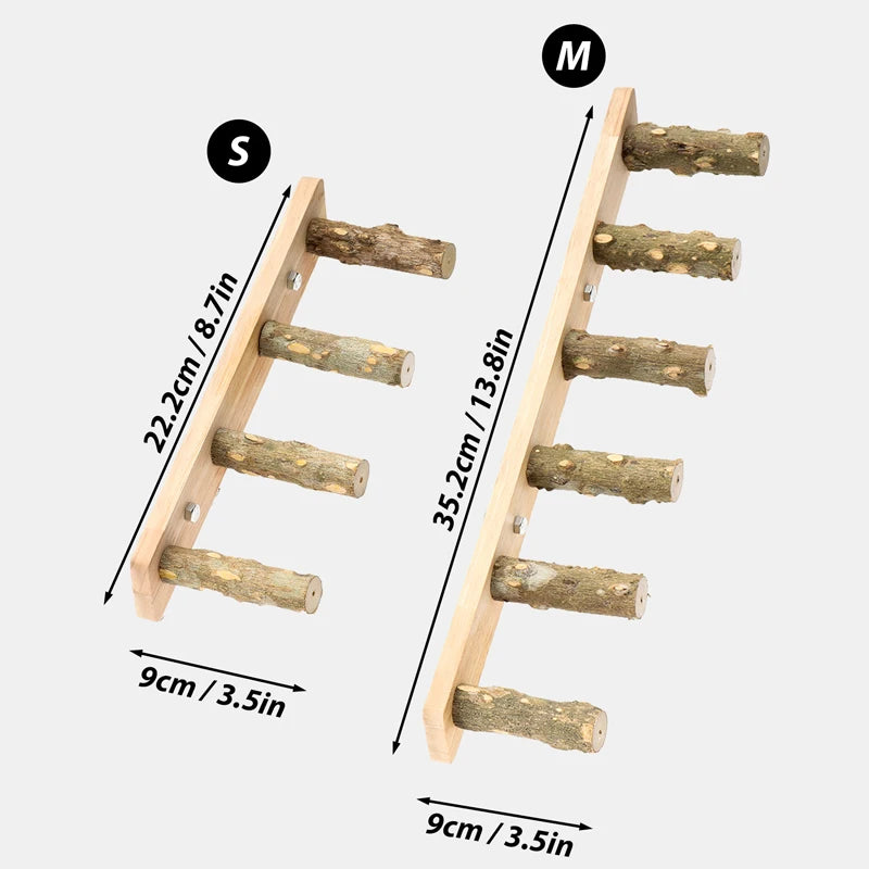 Scala in Legno a 4/6 Gradini per Uccelli