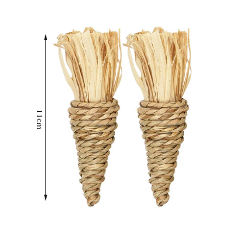 Giocattolo da Rosicchiare per Roditori - Legno di Mela e Erba Naturale Biologica